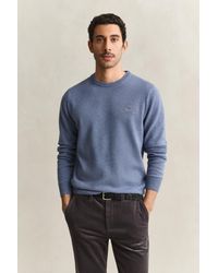 GANT - Lambswool Crew Neck Sweater - Lyst