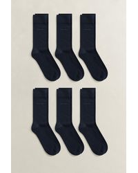 GANT - 6-Pack Soft Cotton Socks Marine - Lyst