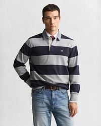 GANT - Chambray Collar Striped Heavy Rugger - Lyst