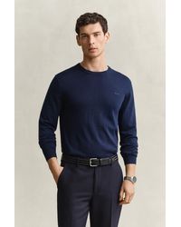 GANT - Extra Fine Merino Wool Crew Neck Sweater - Lyst
