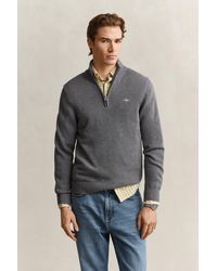 GANT - Casual Cotton Half-Zip Sweater - Lyst