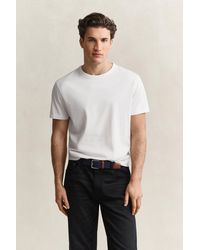 GANT - Pima Cotton T-Shirt Eggshell - Lyst