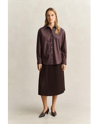 GANT - Pleated Midi Skirt Deep - Lyst