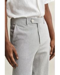 GANT - Seersucker Suit Pants Eggshell - Lyst