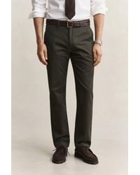 GANT - Regular Fit Smart Chinos Dark Moss - Lyst