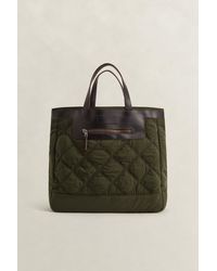 GANT - Quilted Tote Bag Dark Moss - Lyst
