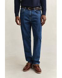 GANT - Regular Fit Clean Wash Jeans Mid Vintage - Lyst