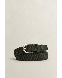 GANT - Braided Belt Dark Moss - Lyst