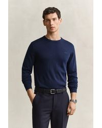 GANT - Extra Fine Merino Wool Crew Neck Sweater - Lyst