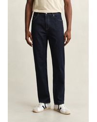 GANT - Regular Fit Clean Wash Jeans Dark - Lyst