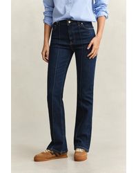 GANT - Slim Flared Pintuck Jeans - Lyst