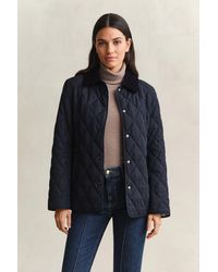GANT - Fitted Quilted Jacket Evening - Lyst