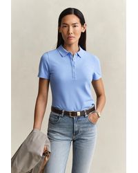 GANT - Slim Fit Polo Shirt - Lyst