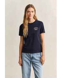 GANT - Rope Graphic T-Shirt Evening - Lyst