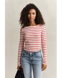 GANT - Breton Striped Long Sleeve T-Shirt - Lyst