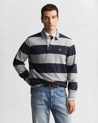 GANT - Chambray Collar Striped Heavy Rugger - Lyst