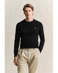 GANT - Lambswool Crew Neck Sweater - Lyst