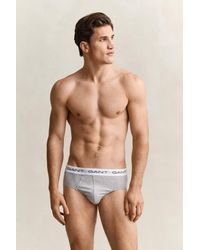 GANT - 3-Pack Logo Waistband Briefs - Lyst