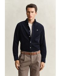 GANT - Regular Fit Cotton Corduroy Shirt - Lyst