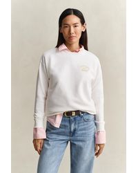 GANT - Rope Graphic Sweatshirt Eggshell - Lyst