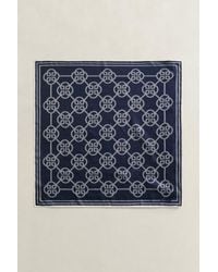GANT - Monogram Print Silk Scarf Evening - Lyst