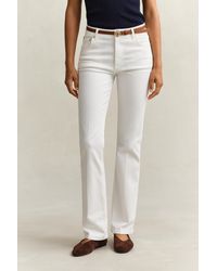 GANT - Flared Stretch Jeans Eggshell - Lyst