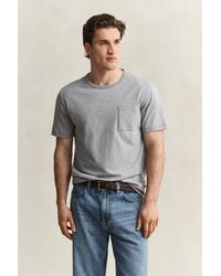 GANT - Heather T-Shirt Melange - Lyst