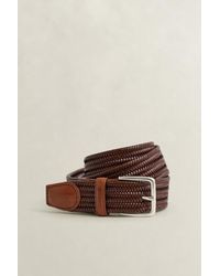 GANT - Braided Elastic Leather Belt - Lyst