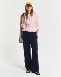 GANT - Relaxed Fit Linen Blend Pull-On Pants - Lyst