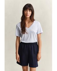GANT - Washed Shield V-Neck T-Shirt - Lyst