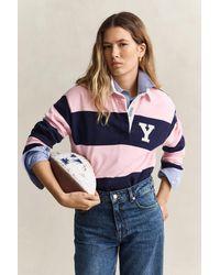 GANT - X Yale Barstripe Heavy Rugger Classic - Lyst