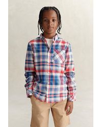 GANT - Teens Teen Boys Checked Shirt - Lyst