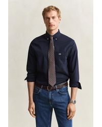 GANT - Classic Regular Poplin Shirt Evening - Lyst