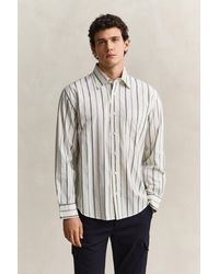 GANT - Relaxed Fit Dobby Striped Shirt - Lyst