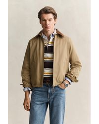 GANT - Moleskin Harrington Jacket Light Taupe - Lyst