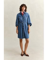 GANT - Denim Shirt Dress Mid Archive - Lyst