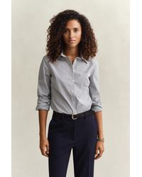 GANT - Slim Fit Striped Poplin Shirt Evening - Lyst