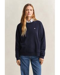 GANT - Shield Crew Neck Sweatshirt - Lyst