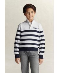 GANT - Teens Teen Boys Breton Striped Sweater - Lyst