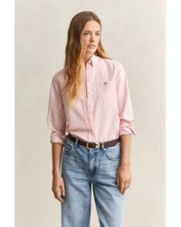 GANT - Striped Classic Oxford Shirt - Lyst