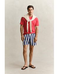 GANT - Block Striped Swim Shorts Rich - Lyst