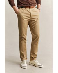 GANT - Slim Fit Smart Chinos Dark - Lyst