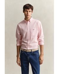 GANT - Banker Stripe Classic Poplin Shirt - Lyst