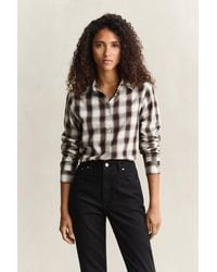 GANT - Regular Flannel Shirt Deep - Lyst