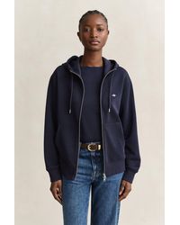 GANT - Shield Zip Hoodie - Lyst
