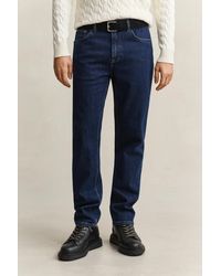 GANT - Regular Clean Wash Jeans Mid - Lyst