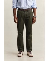 GANT - Regular Fit Classic Chinos Dark Moss - Lyst