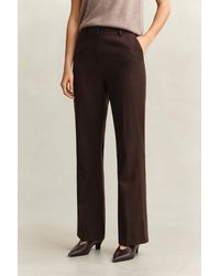 GANT - Slim Flared Flannel Pants Deep - Lyst