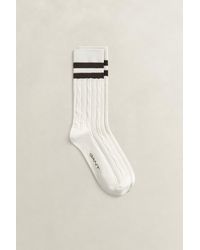 GANT - Cable Knit Sport Socks Eggshell - Lyst
