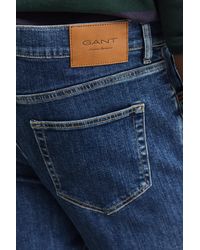 GANT - Slim Clean Wash Jeans Mid Vintage - Lyst